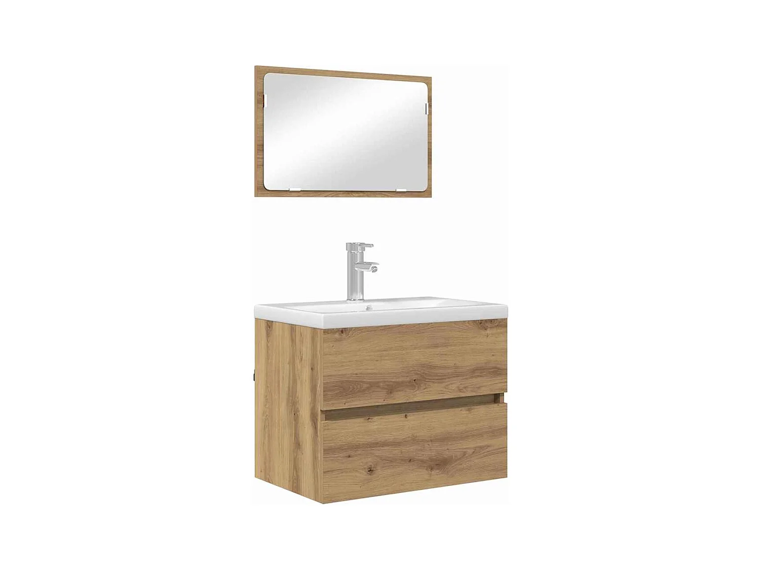 Set de Meubles de Salle de Bain 2 pcs Chêne artisanal