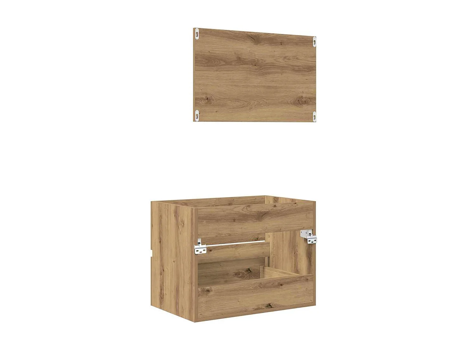 Set di mobili da bagno 2 pezzi in rovere artigianale