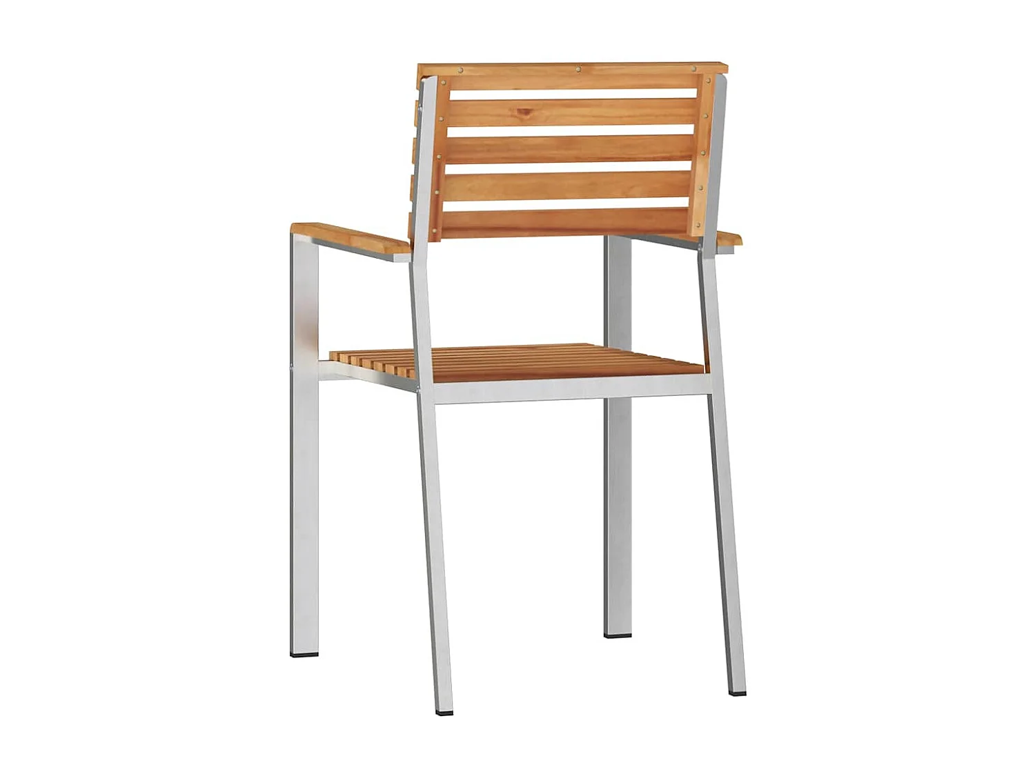 Tuinstoel 4 stuks Bruin 56 x 54,5 x 87 cm Massief teak