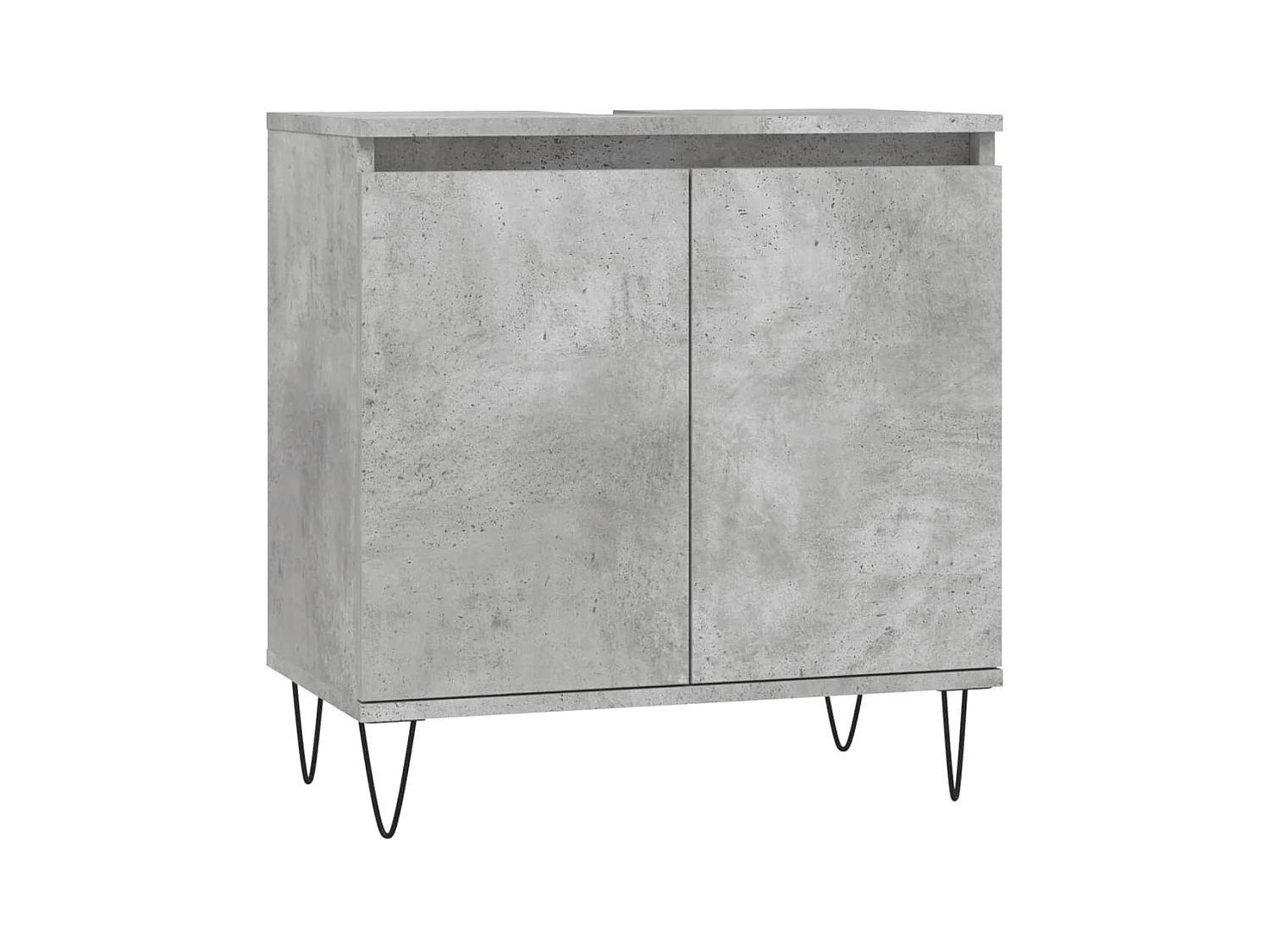 Ensemble d'armoires de salle de bain 3 pcs gris béton