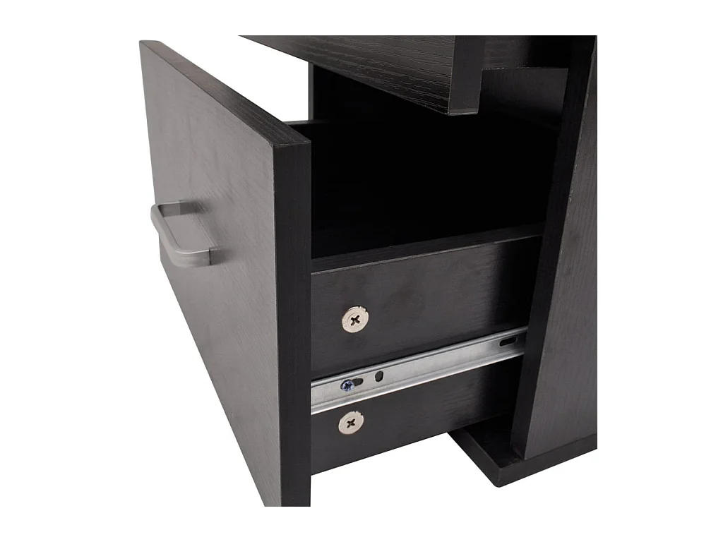 Mueble de baño de 11 piezas con lavabo y grifo Negro