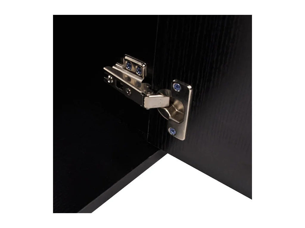 Mueble de baño de 11 piezas con lavabo y grifo Negro