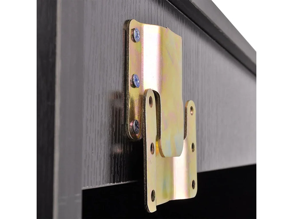 Mueble de baño de 11 piezas con lavabo y grifo Negro