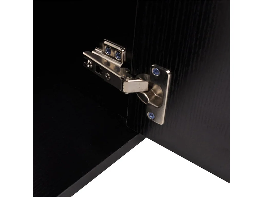 Mueble de baño de 11 piezas con lavabo y grifo Negro