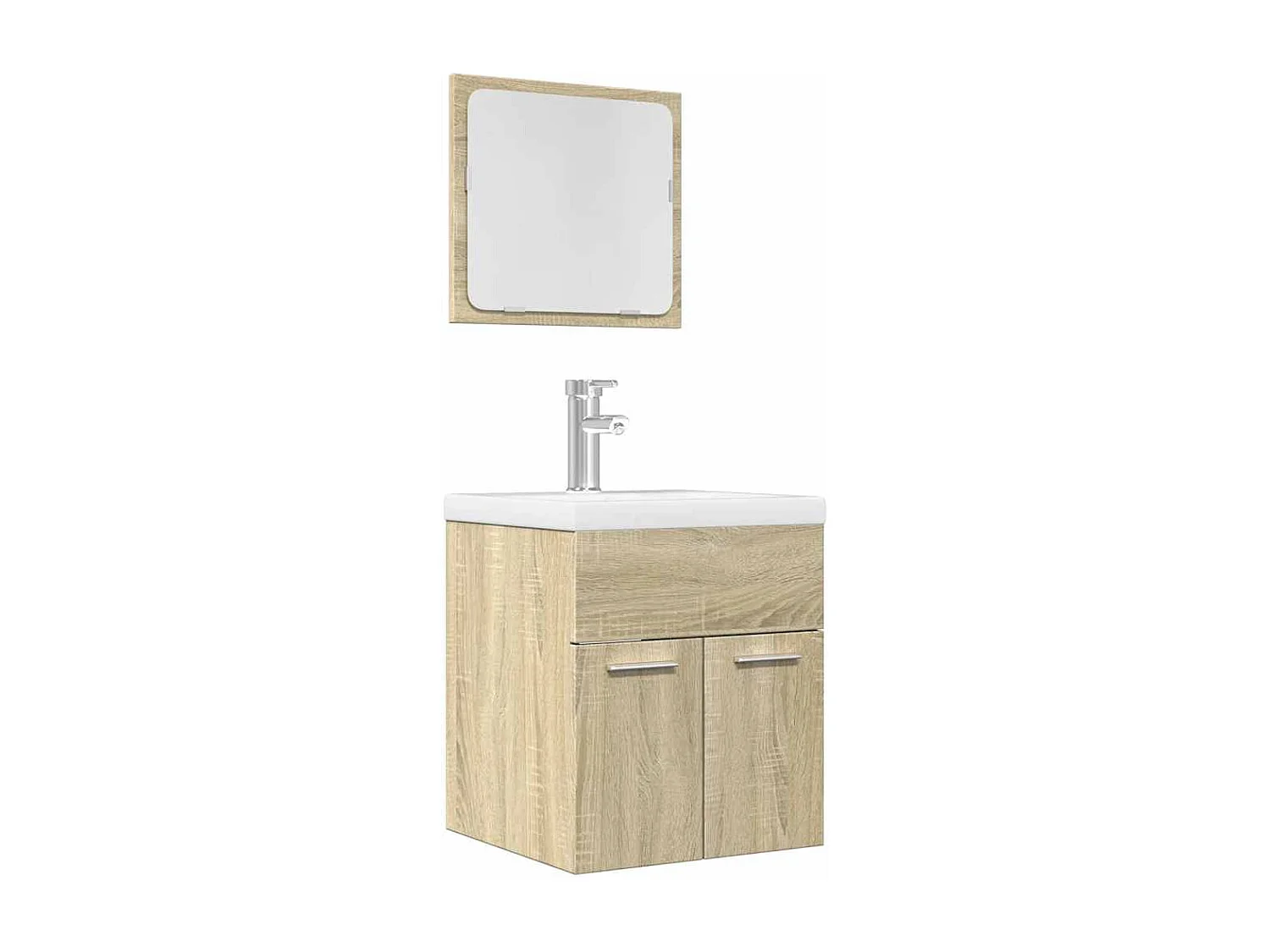 Conjunto de muebles de baño de 2 piezas roble sonoma