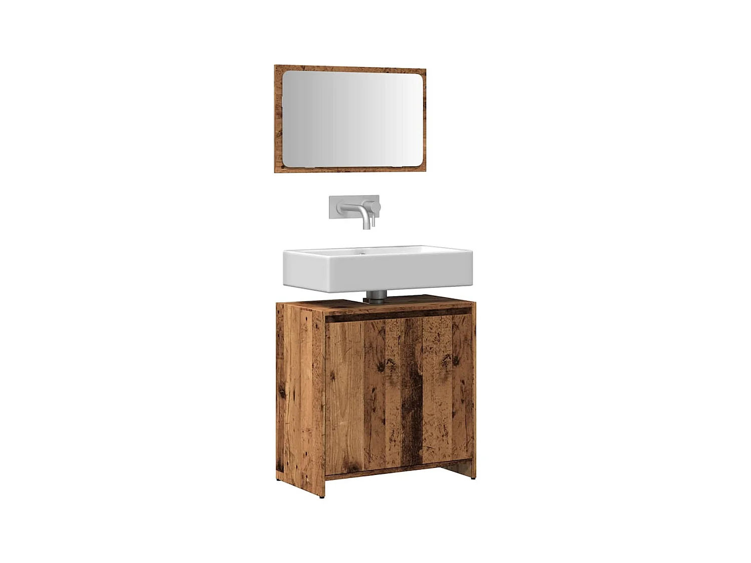 Ensemble de meubles salle de bain 2 pcs bois d'ingénierie