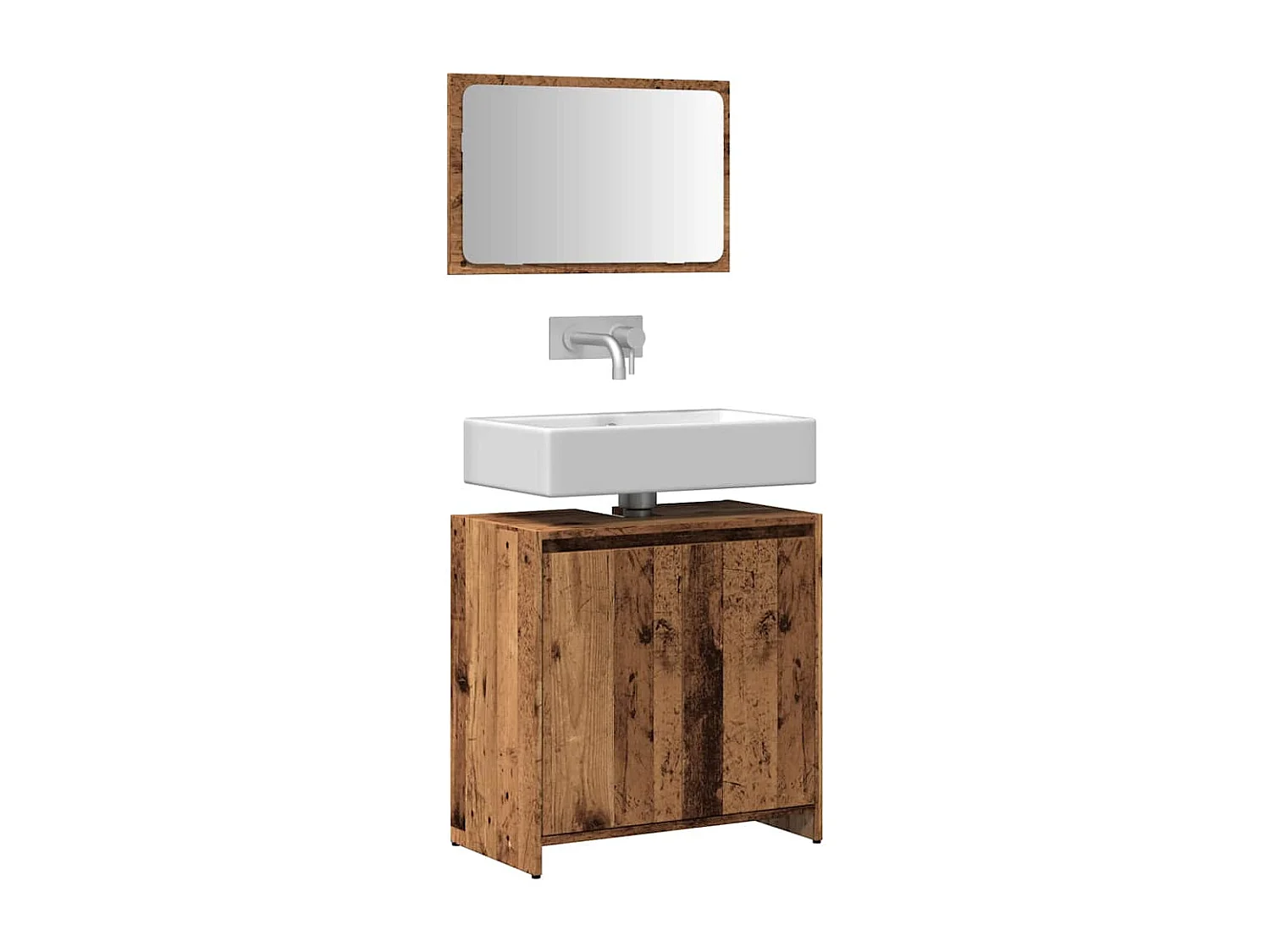 Ensemble de meubles salle de bain 2 pcs bois d'ingénierie