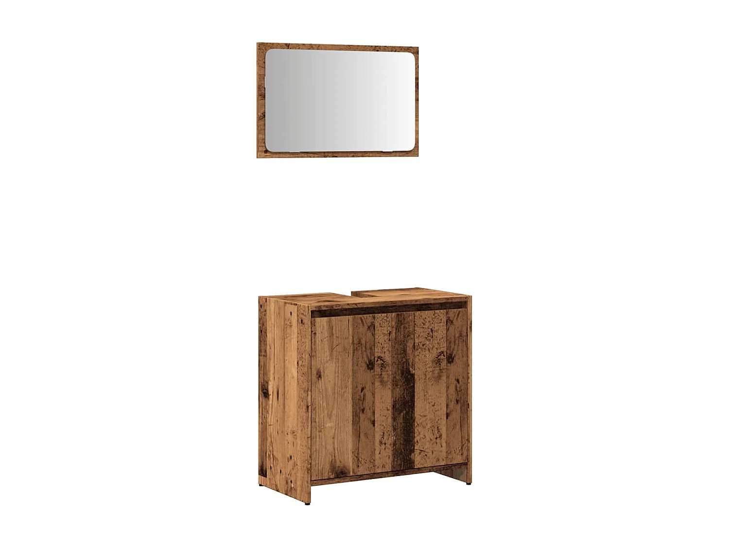 Ensemble de meubles salle de bain 2 pcs bois d'ingénierie