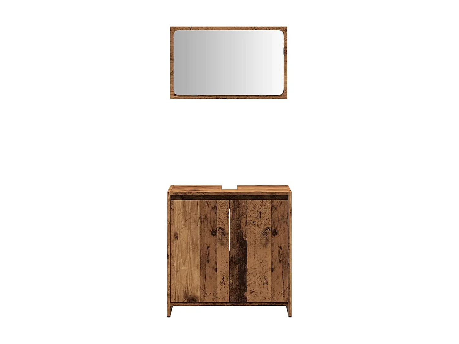 Ensemble de meubles salle de bain 2 pcs bois d'ingénierie