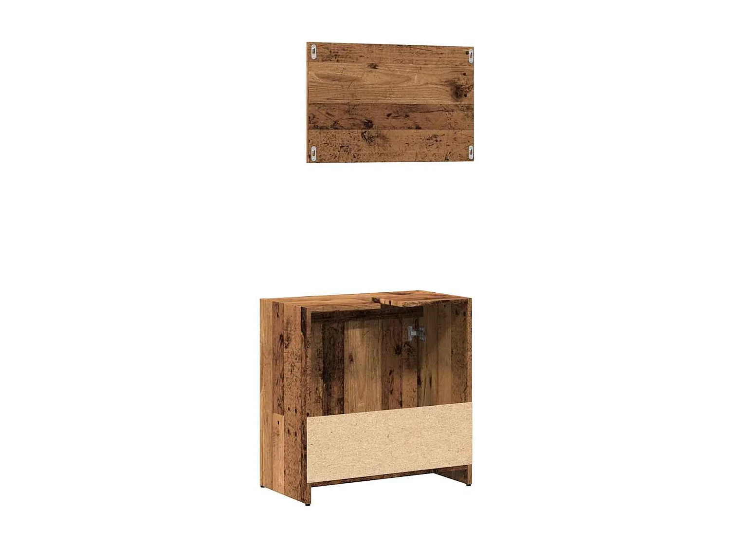 Ensemble de meubles salle de bain 2 pcs bois d'ingénierie
