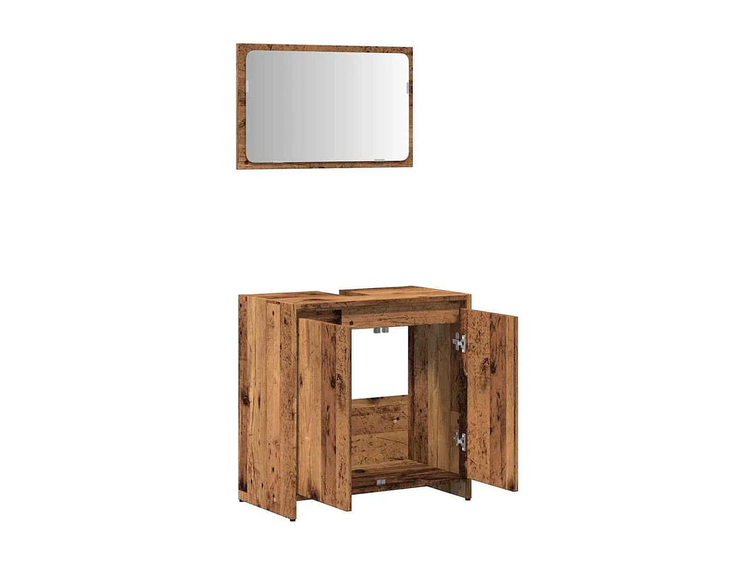 Ensemble de meubles salle de bain 2 pcs bois d'ingénierie