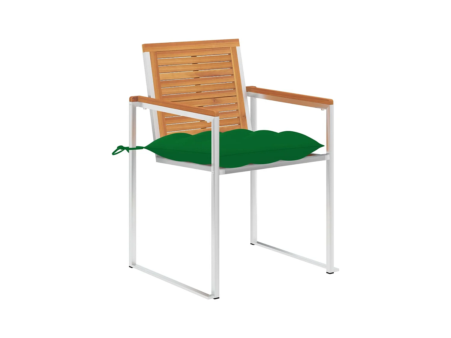 Tuinstoelen met kussens set van 2 massief acacia en staal