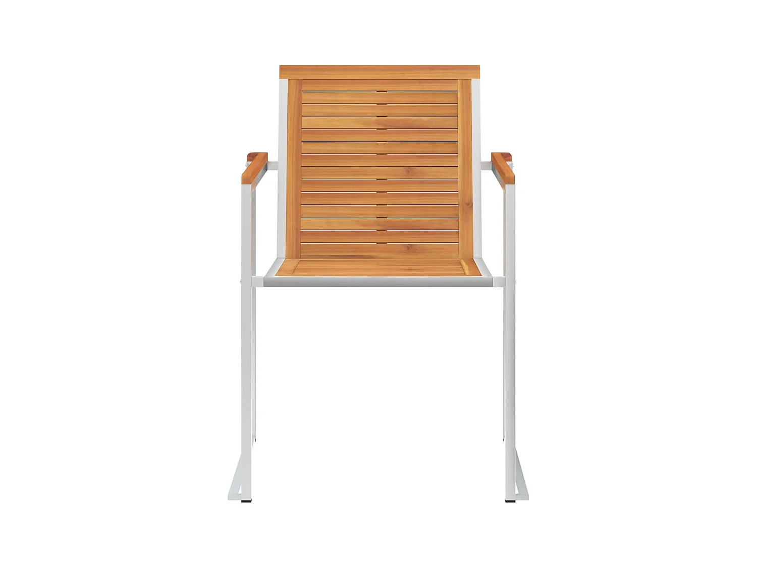 Tuinstoelen met kussens set van 2 massief acacia en staal