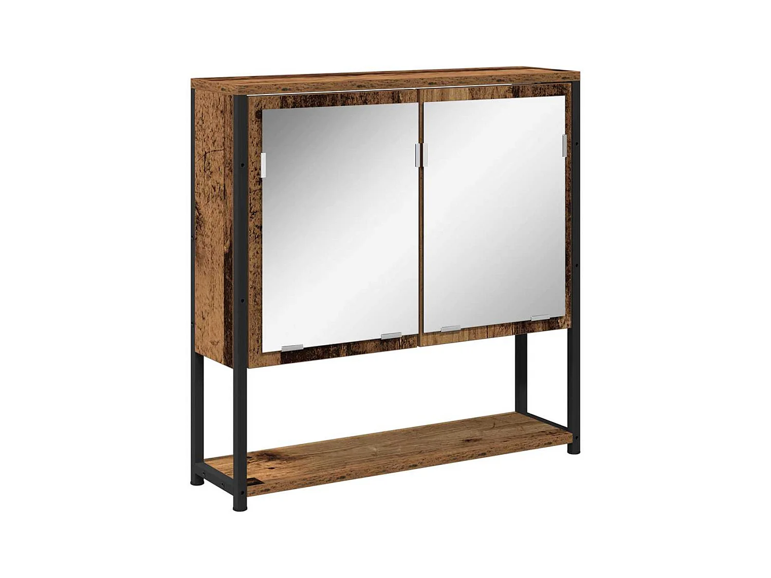 Set di mobili da bagno 3 pezzi in legno anticato