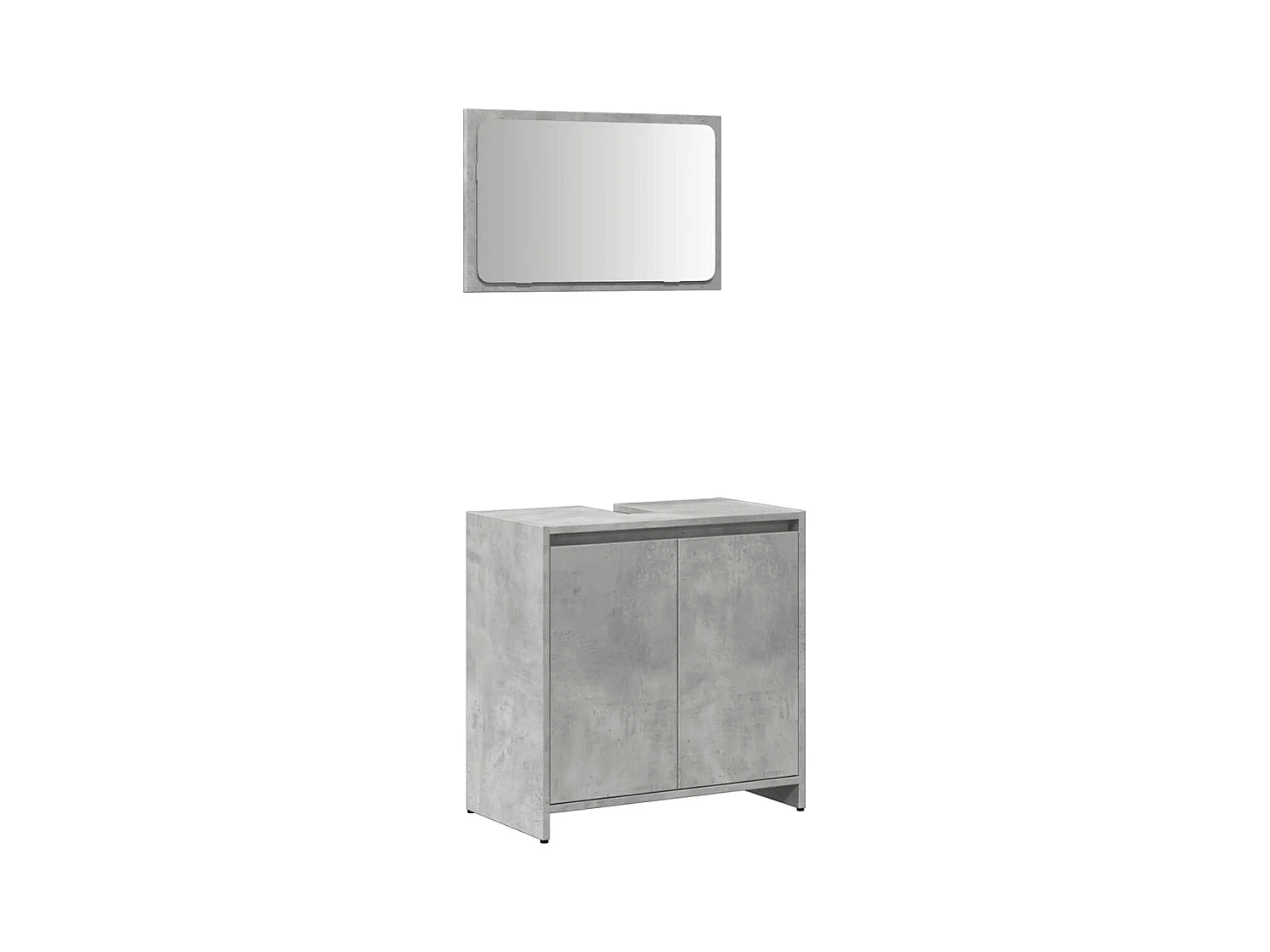Ensemble de meubles de salle de bain 2 pcs gris béton