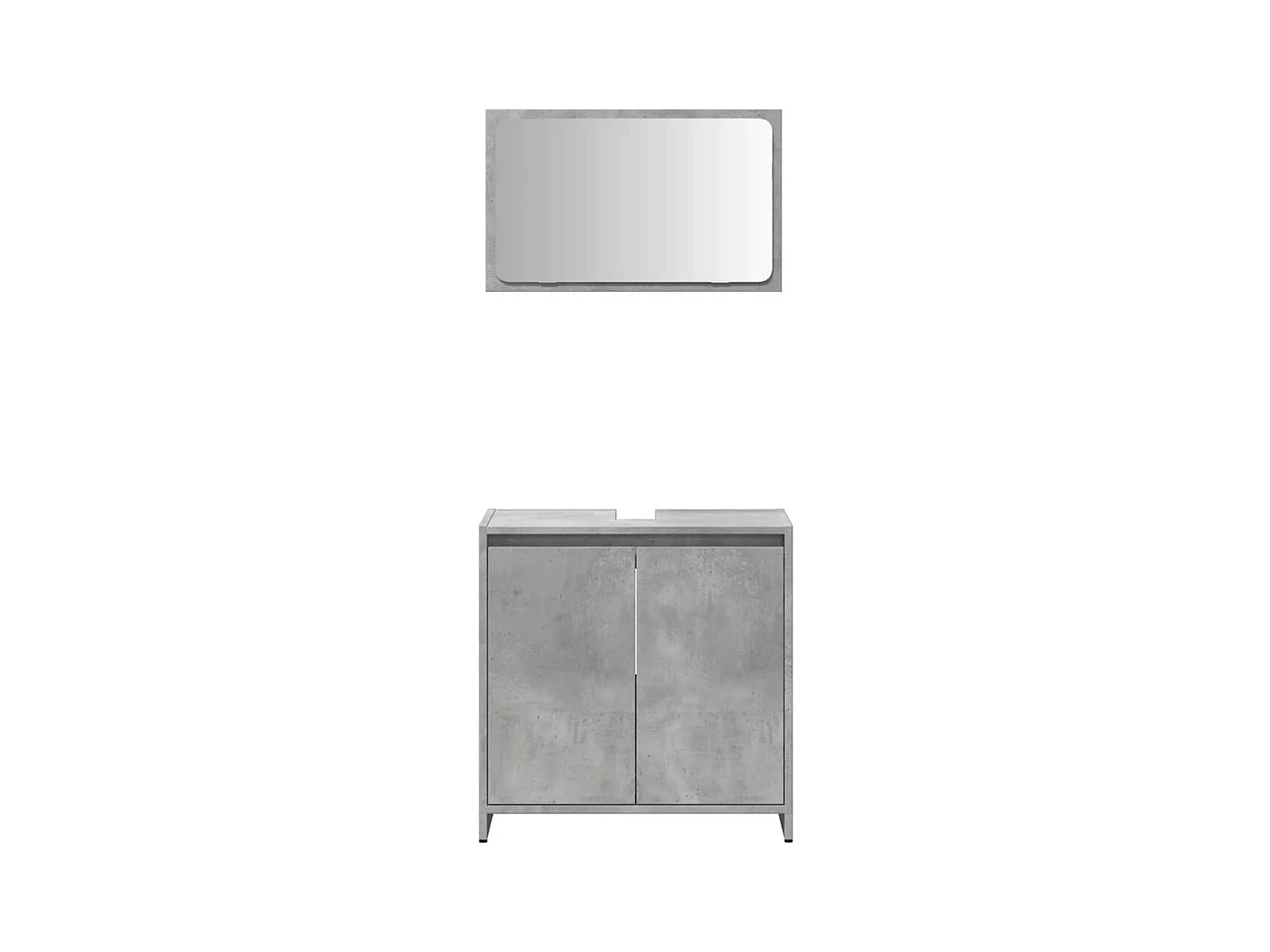 Ensemble de meubles de salle de bain 2 pcs gris béton