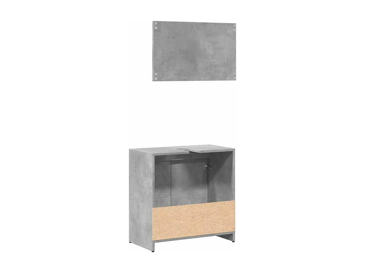 Ensemble de meubles de salle de bain 2 pcs gris béton