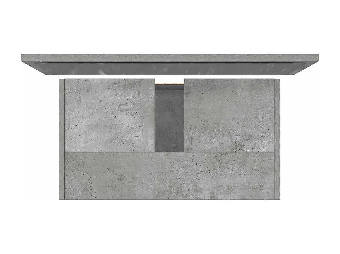 Ensemble de meubles de salle de bain 2 pcs gris béton