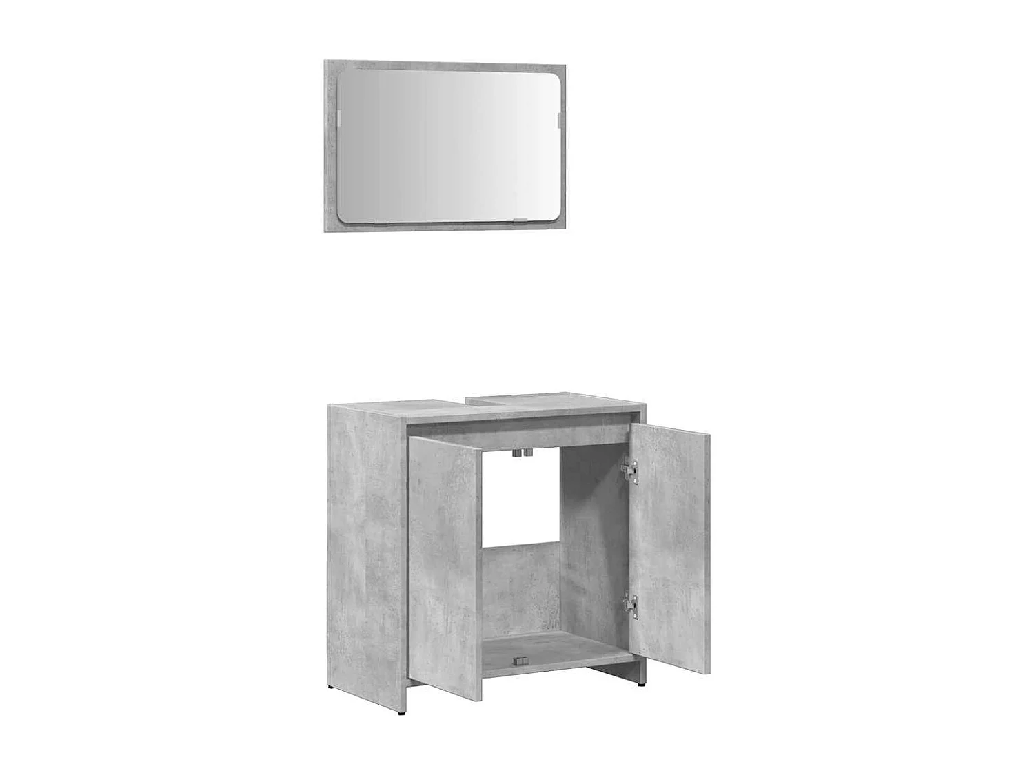 Ensemble de meubles de salle de bain 2 pcs gris béton