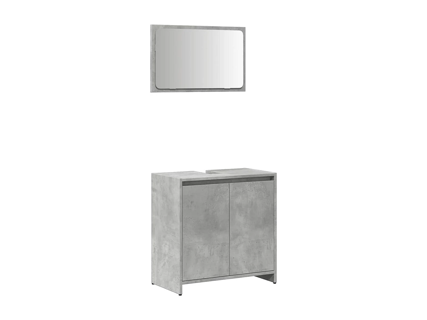 Ensemble de meubles de salle de bain 2 pcs gris béton