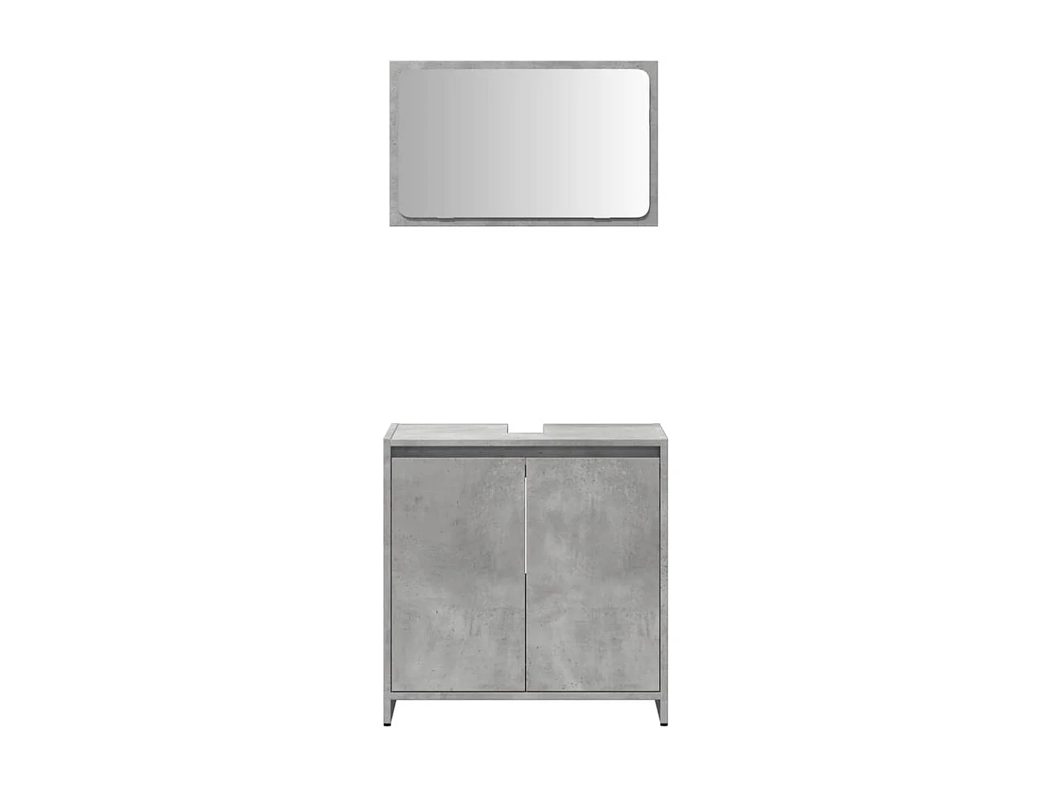 Ensemble de meubles de salle de bain 2 pcs gris béton