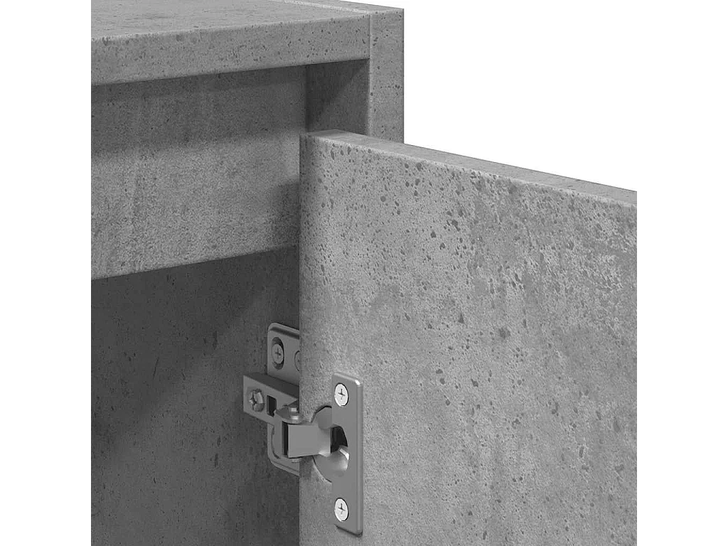 Ensemble de meubles de salle de bain 2 pcs gris béton