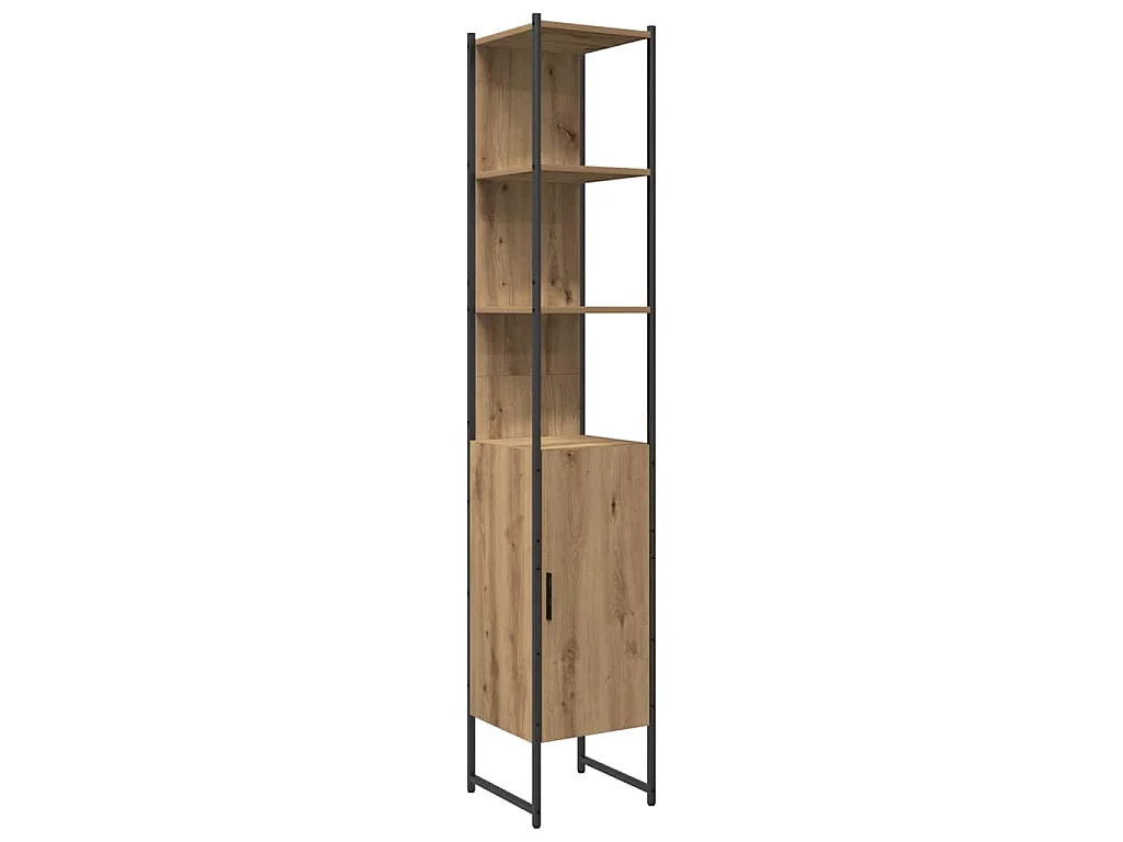 Ensemble de mobilier de salle de bain avec étagère 3 pcs Marron