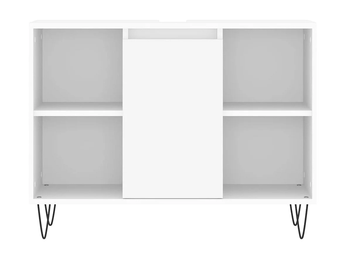 Ensemble de meubles salle de bain 3 pcs blanc bois d'ingénierie