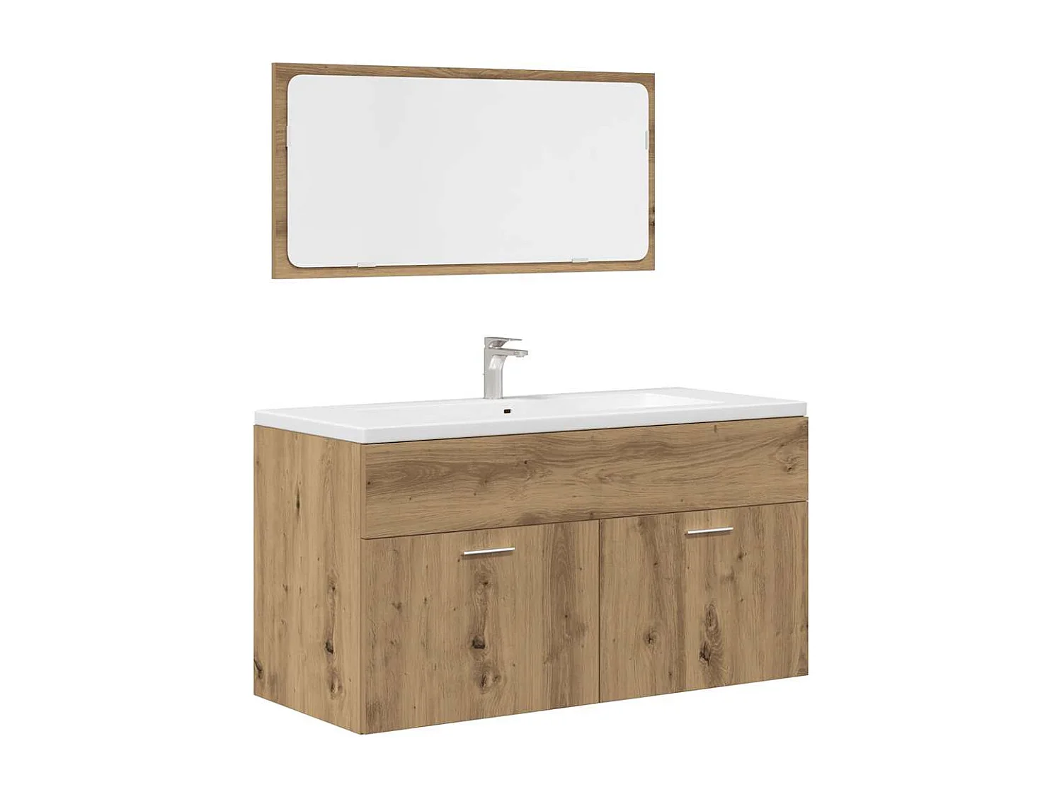Ensemble de meubles salle de bain 3 pcs bois d'ingénierie