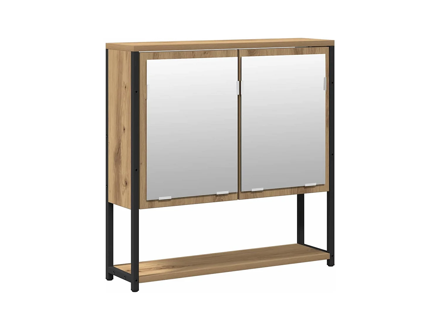 Conjunto de muebles de baño con puerta 2 piezas Marrón