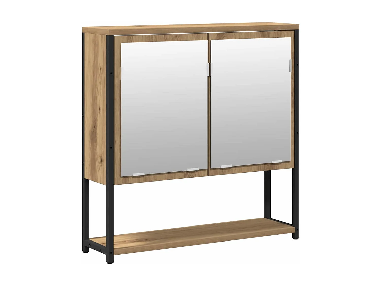 Ensemble de mobilier de salle de bain avec porte 2 pcs Marron