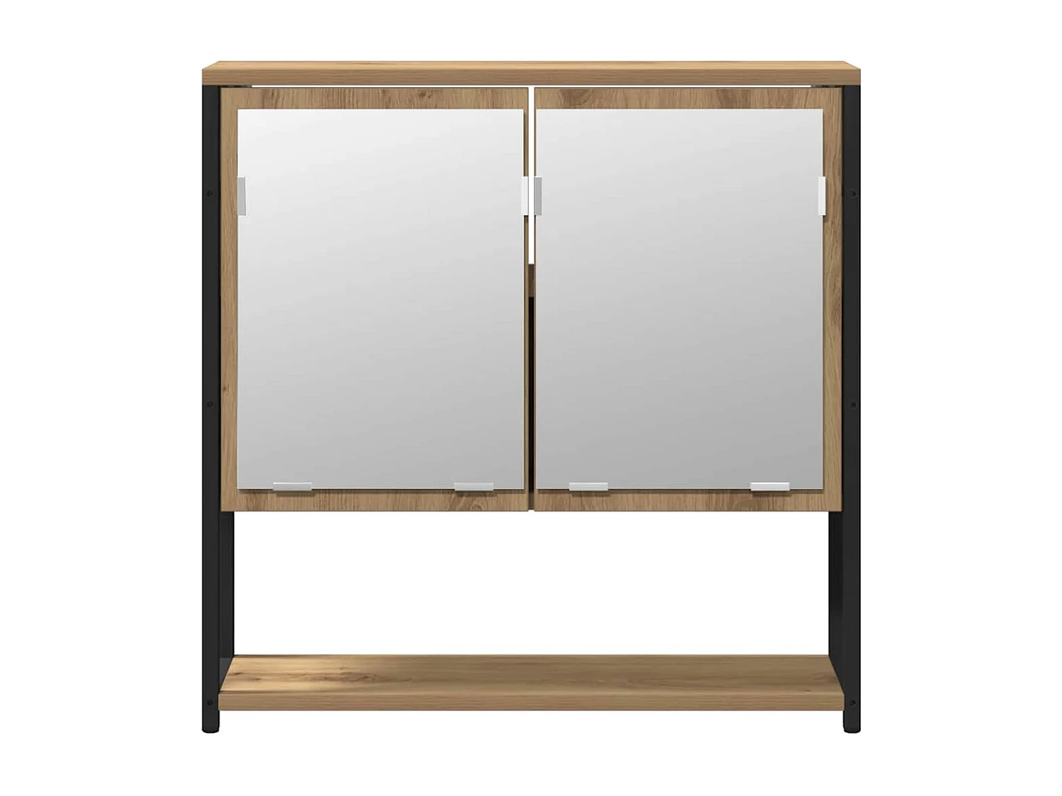 Ensemble de mobilier de salle de bain avec porte 2 pcs Marron