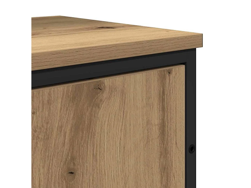 Set di mobili da bagno con anta 2 pezzi Marrone