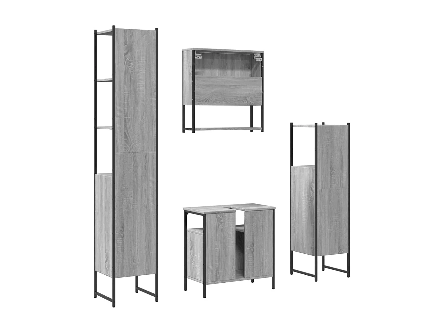 Juego de muebles de baño de 4 piezas Sonoma Grey