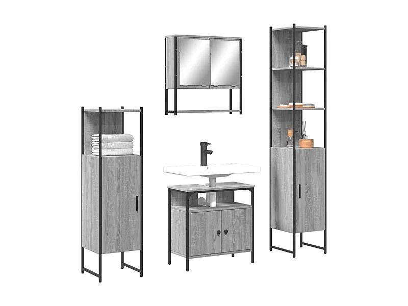 Juego de muebles de baño de 4 piezas Sonoma Grey