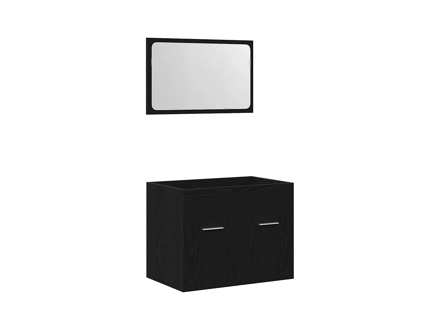 Ensemble de meubles salle de bain 2 pcs chêne noir