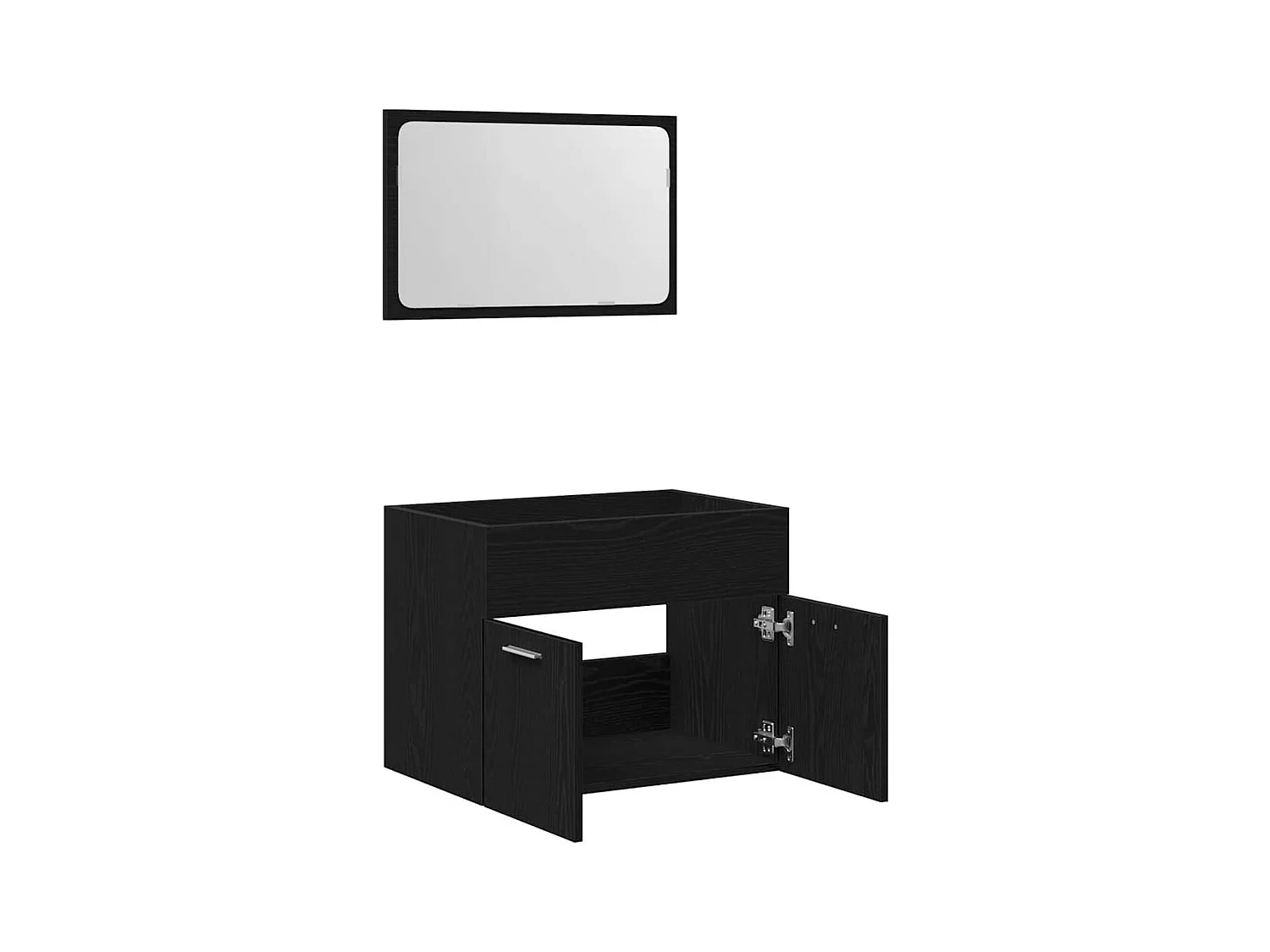 Ensemble de meubles salle de bain 2 pcs chêne noir