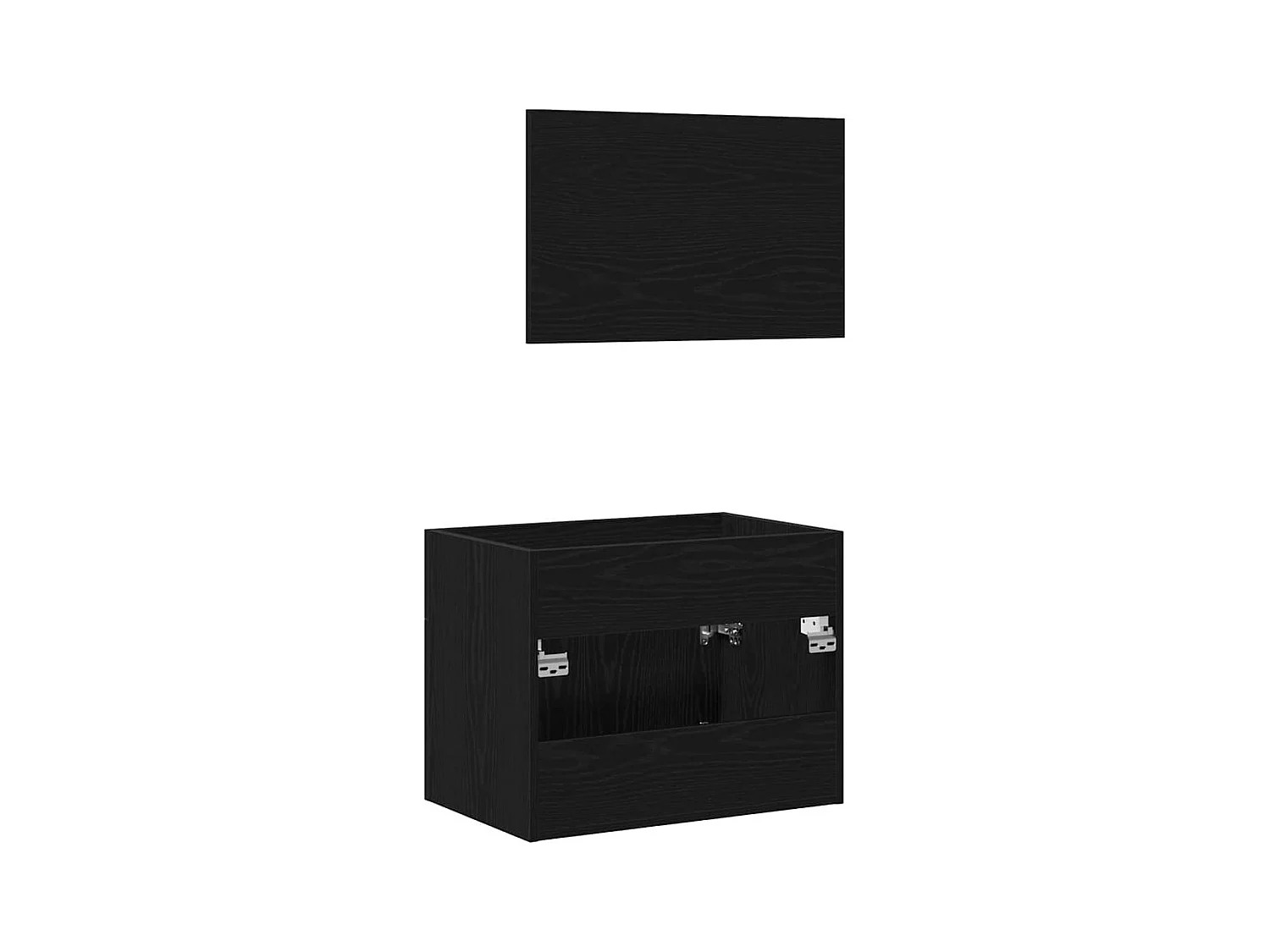 Ensemble de meubles salle de bain 2 pcs chêne noir