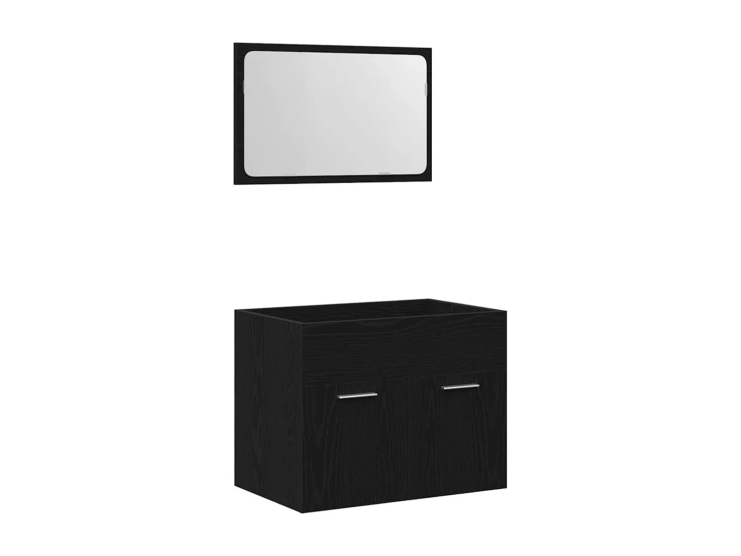 Ensemble de meubles salle de bain 2 pcs chêne noir