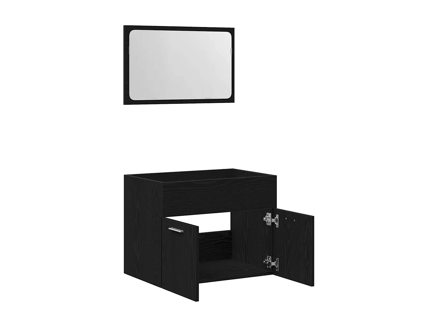 Ensemble de meubles salle de bain 2 pcs chêne noir