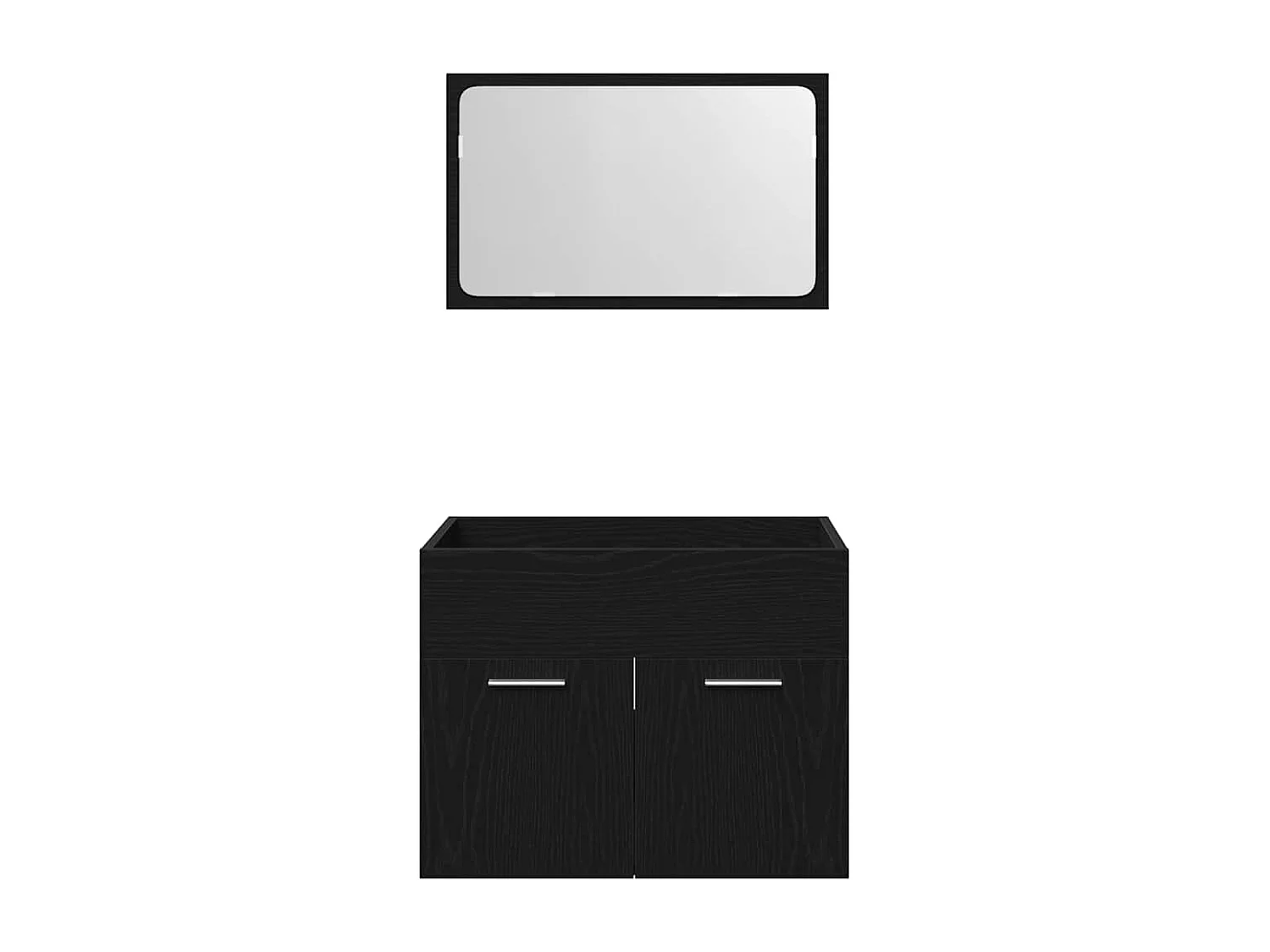 Ensemble de meubles salle de bain 2 pcs chêne noir