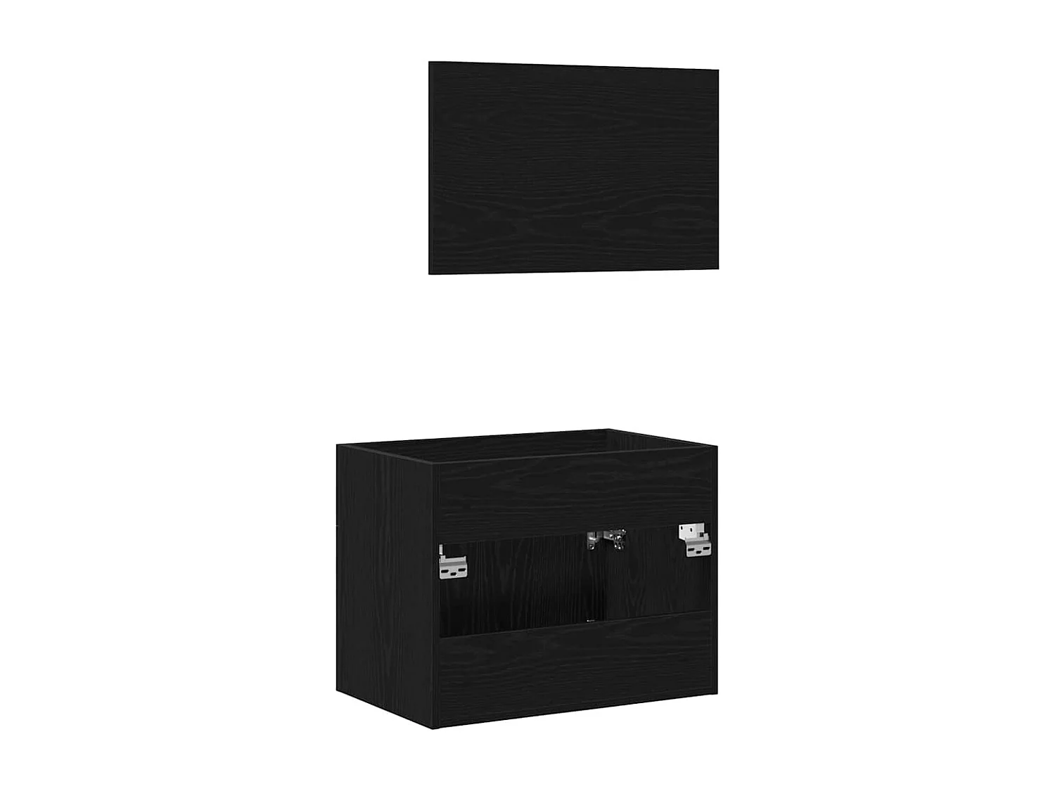Ensemble de meubles salle de bain 2 pcs chêne noir