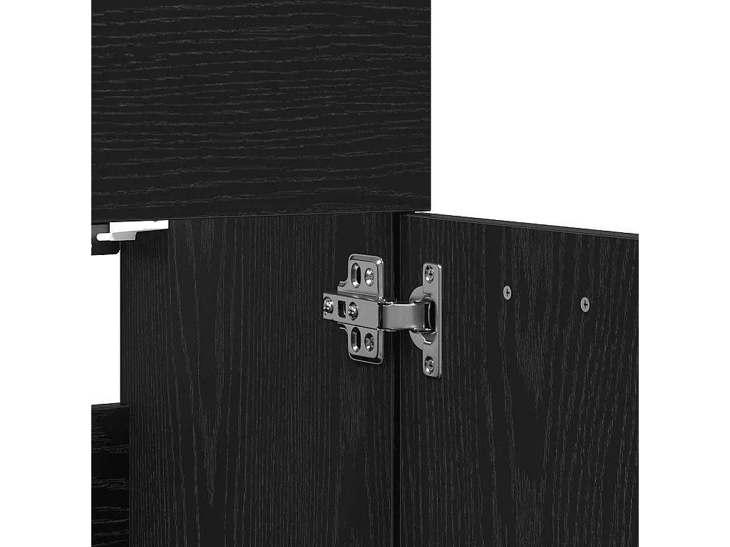 Ensemble de meubles salle de bain 2 pcs chêne noir