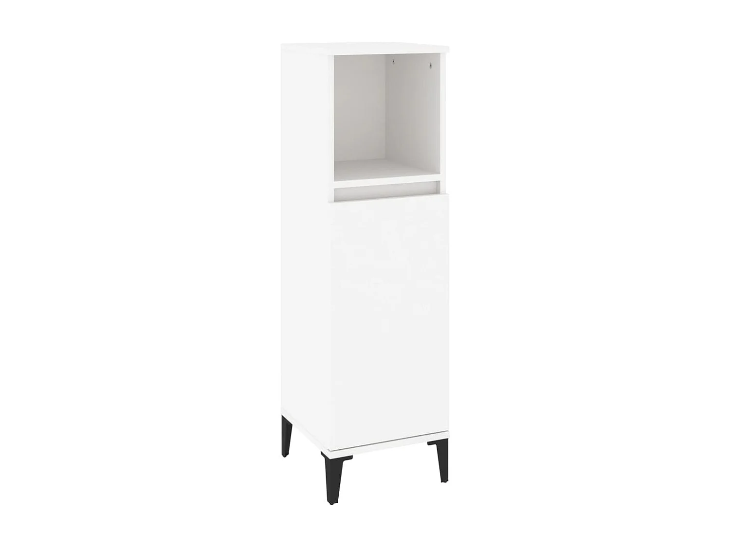 Ensemble d'armoires salle de bain 3 pcs blanc bois d'ingénierie