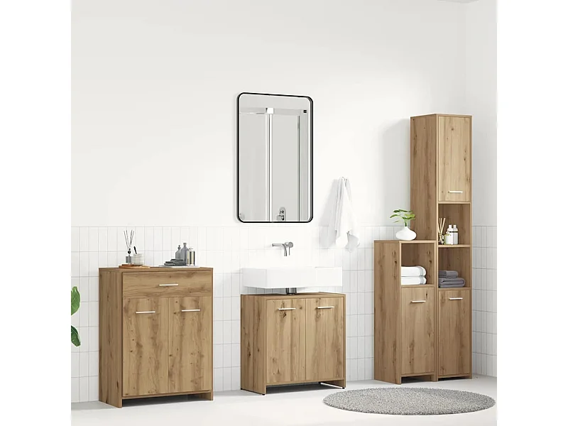 4-teiliges Badmöbel-Set Holzwerkstoff