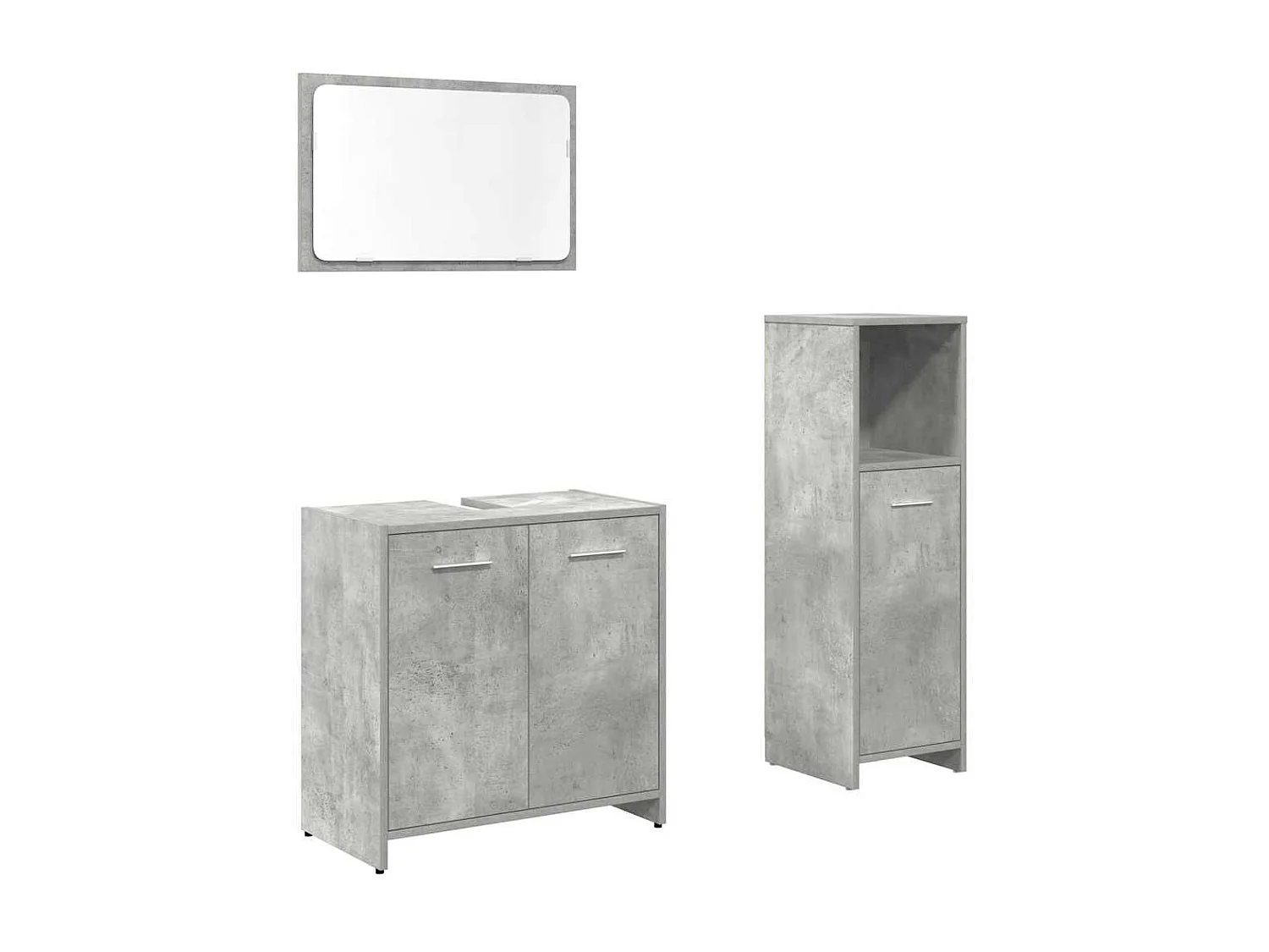 Conjunto de muebles de baño de 3 piezas gris hormigón