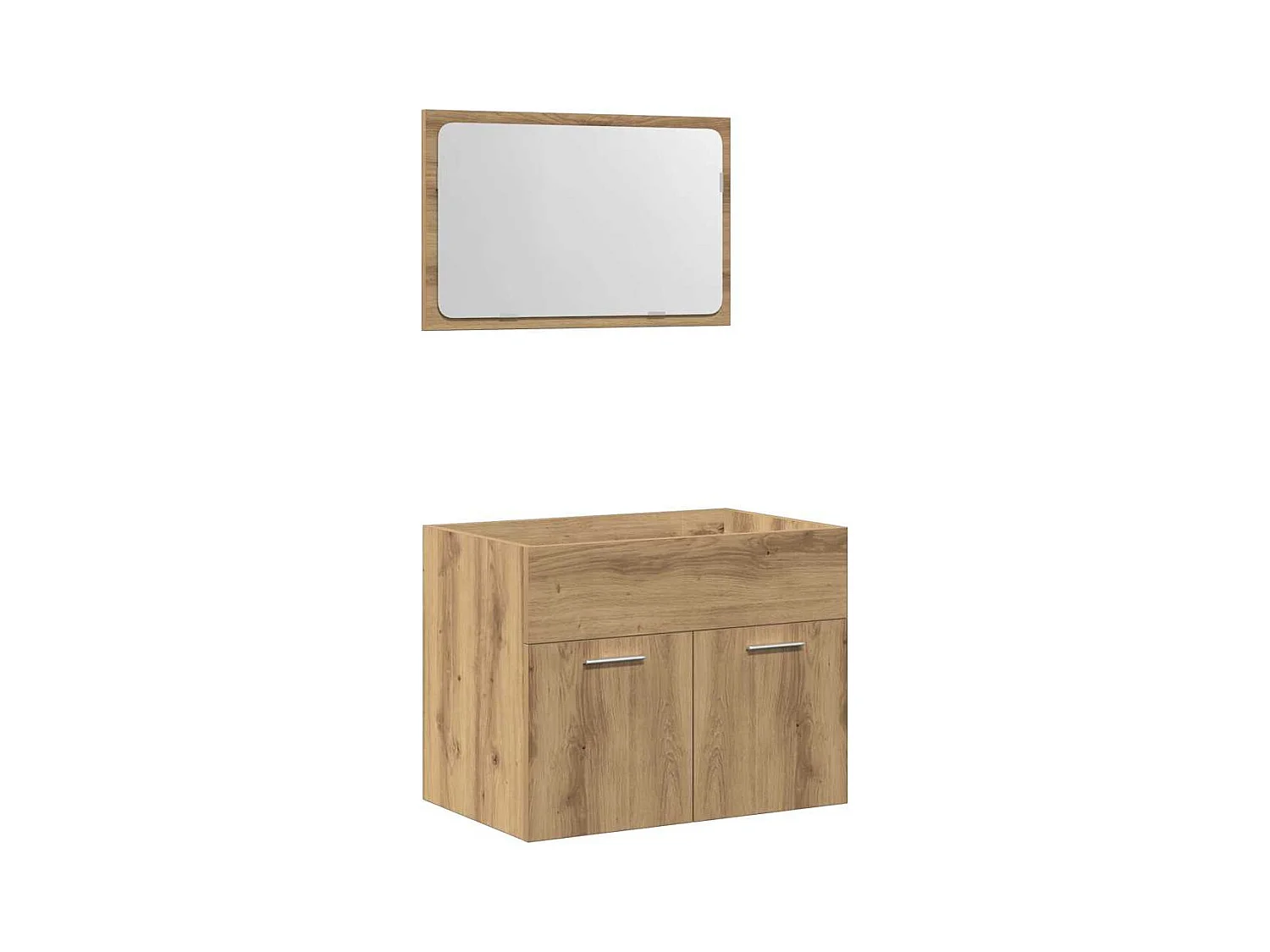 Ensemble de meubles salle de bain 2 pcs bois d'ingénierie