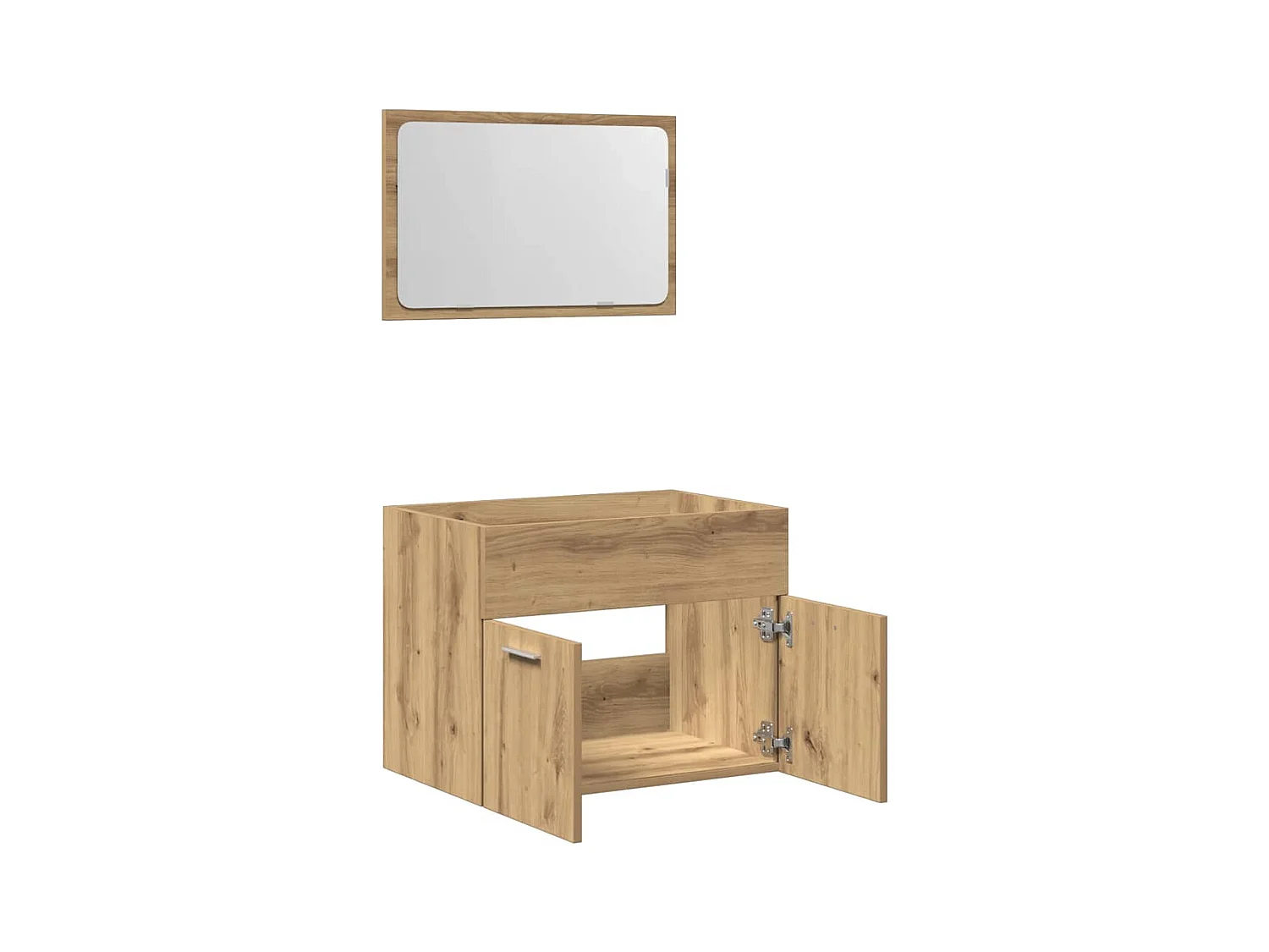 Ensemble de meubles salle de bain 2 pcs bois d'ingénierie
