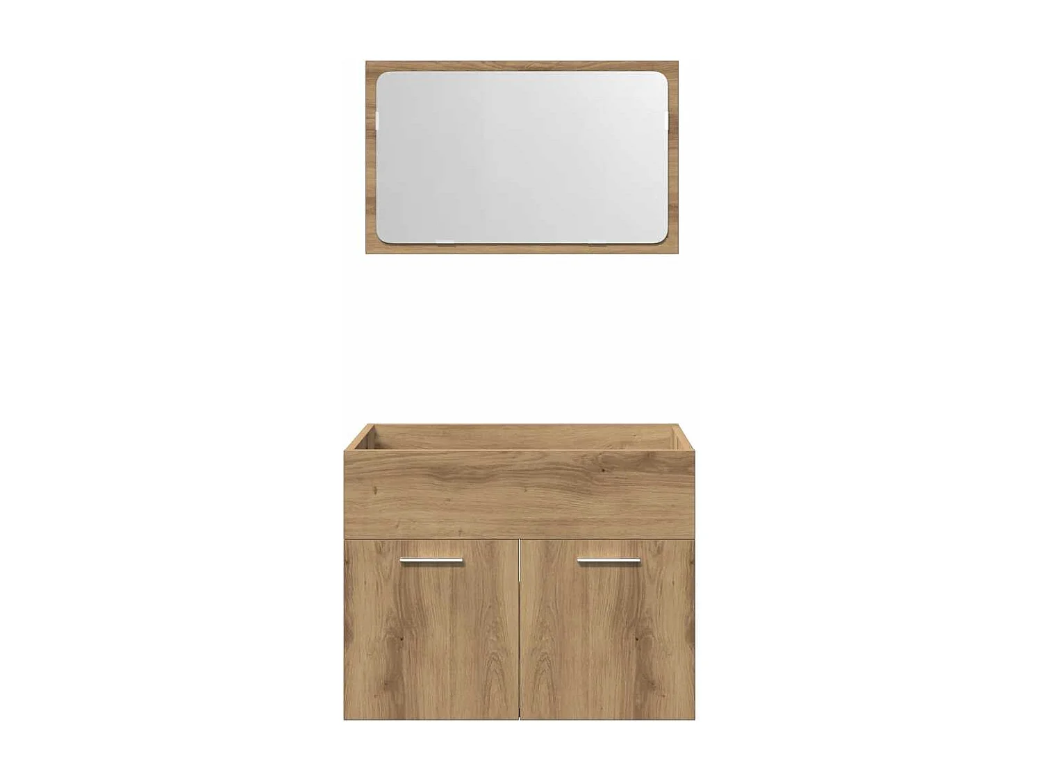 Ensemble de meubles salle de bain 2 pcs bois d'ingénierie