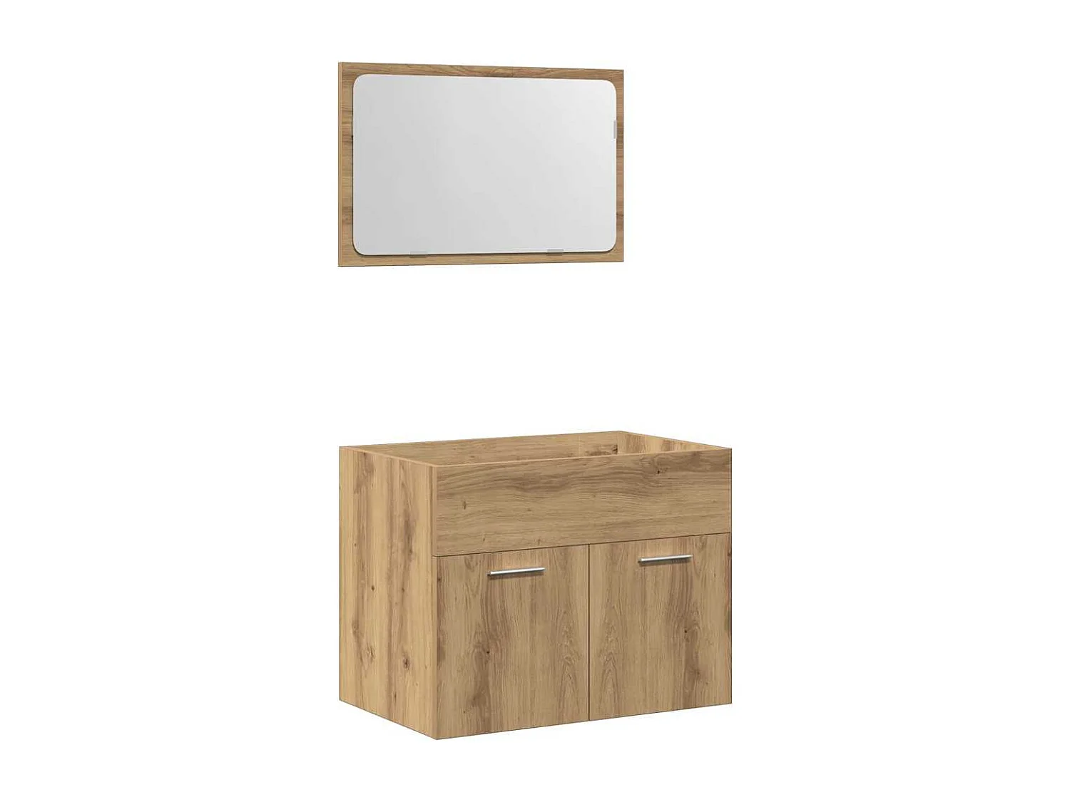 Ensemble de meubles salle de bain 2 pcs bois d'ingénierie
